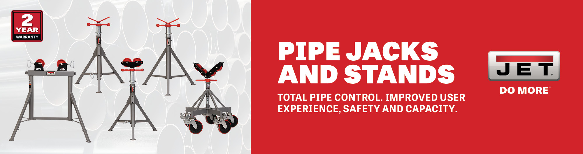 JET Tools Announces New Line of Pipe Jack Stands