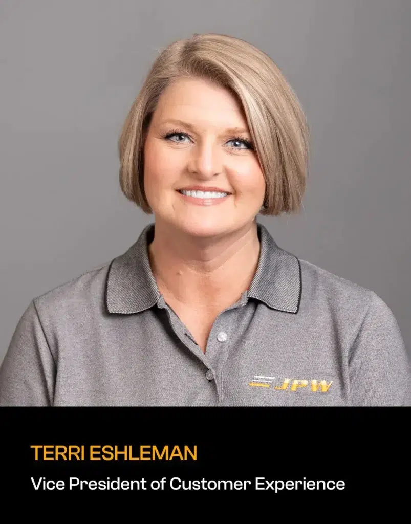 Terri Eshleman, VP of Customer Experience at JPW Industries, strategically leads customer service & direct sales for our brands.